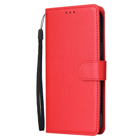 For iPhone 13 mini Multifunctional Horizontal Flip Leather Case, with Three Card Slot & Holder & Photo Frame & Lanyard (Red) by buy2fix
