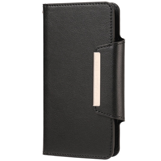 For iPhone SE 2022 / SE 2020 / 8 / 7 Ultra-thin Separable Magnetic Horizontal Flip Leather Case with Card Slot & Wallet(Black) by buy2fix