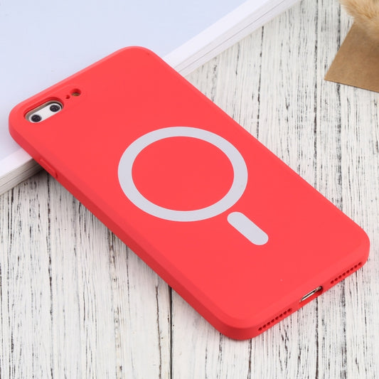 Silicone Full Coverage Shockproof Magsafe Case For iPhone 7 Plus / 8 Plus(Red) by buy2fix