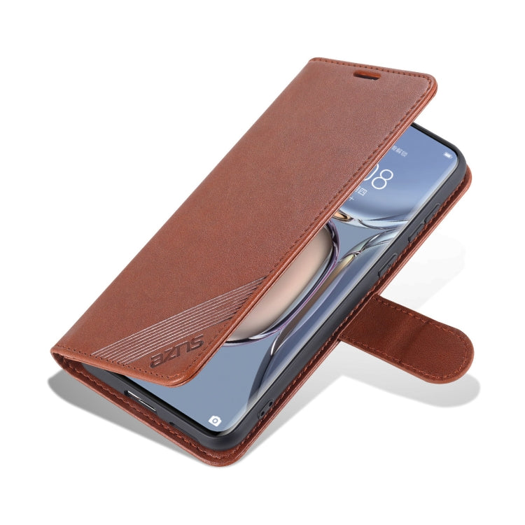 For Huawei P50 AZNS Sheepskin Texture Horizontal Flip Leather Case with Holder & Card Slots & Wallet(Brown) - Huawei Cases by AZNS | Online Shopping UK | buy2fix