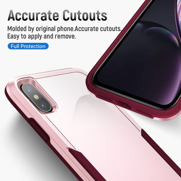 For iPhone X / XS Pioneer Armor Heavy Duty Shockproof Phone Case(Pink) by buy2fix