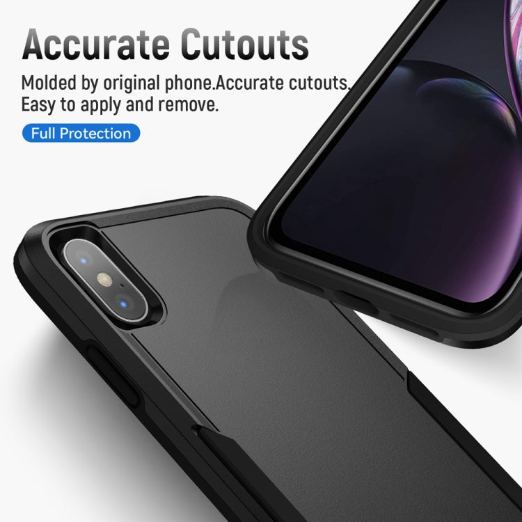 For iPhone X / XS Pioneer Armor Heavy Duty Shockproof Phone Case(Black) by buy2fix