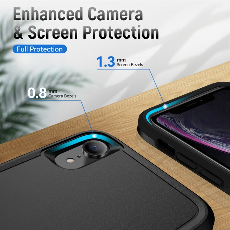 For iPhone XR Pioneer Armor Heavy Duty Shockproof Phone Case(Black) by buy2fix