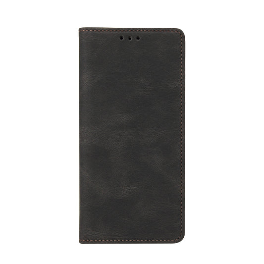 For Samsung Galaxy S21 FE 5G Simple Suction Closure Horizontal Flip Leather Case with Holder & Card Slot & Wallet(Black) by buy2fix