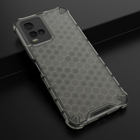 For vivo Y21 Shockproof Honeycomb PC + TPU Case(Black) by buy2fix