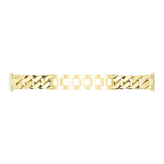For Garmin Vivoactive 4 / Venu 2 22mm Row Diamonds Denim Chain Watch Band(Gold) by buy2fix