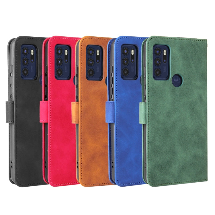 For Motorola Moto G60S Solid Color Skin Feel Magnetic Buckle Horizontal Flip PU Leather Case with Holder & Card Slots & Wallet(Green) by buy2fix
