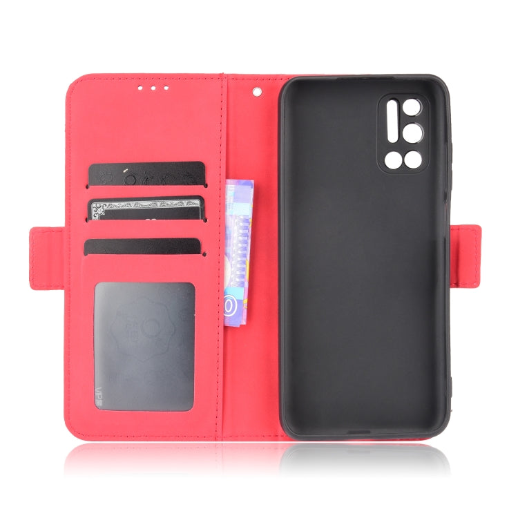 For Doogee N40 Pro Skin Feel Calf Pattern Horizontal Flip Leather Case with Holder & Card Slots & Photo Frame(Red) - More Brand by buy2fix | Online Shopping UK | buy2fix