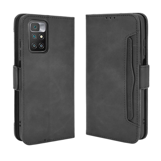 For Xiaomi Redmi 10 Skin Feel Calf Pattern Horizontal Flip Leather Case with Holder & Card Slots & Photo Frame(Black) by buy2fix
