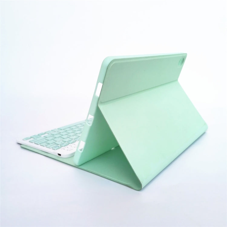 For Lenovo Pad Tab P11 11 inch TB-J606F LX110 Solid Color Detachable Square Keycap Bluetooth Keyboard Leather Tablet Case with Stand(Green) by buy2fix
