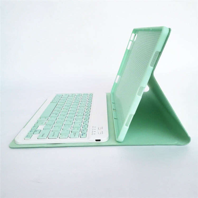 For Lenovo Pad Tab P11 Pro 11.5 inch TB-J706F LX115 Solid Color Detachable Square Keycap Bluetooth Keyboard Leather Tablet Case with Stand(Green) by buy2fix