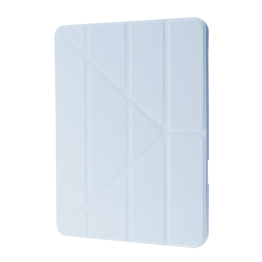 Deformation Transparent Acrylic Horizontal Flip PU Leather Case with Multi-folding Holder & Sleep / Wake-up Function & Pen Slot For iPad Air 2022 / 2020 10.9(Baby Blue) - iPad Air (2022) / (2020) 10.9 Cases by buy2fix | Online Shopping UK | buy2fix