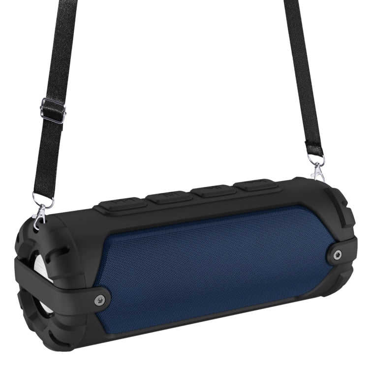 New Rixing NR-6013 Bluetooth 5.0 Portable Outdoor Wireless Bluetooth Speaker with Shoulder Strap(Blue) - Desktop Speaker by NewRixing | Online Shopping UK | buy2fix