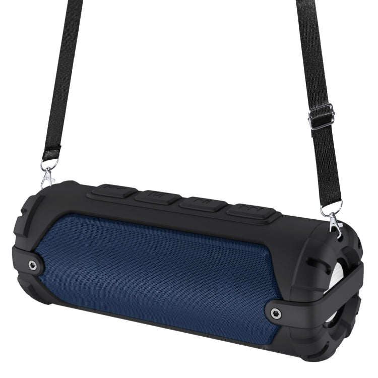New Rixing NR-6013 Bluetooth 5.0 Portable Outdoor Wireless Bluetooth Speaker with Shoulder Strap(Blue) - Desktop Speaker by NewRixing | Online Shopping UK | buy2fix
