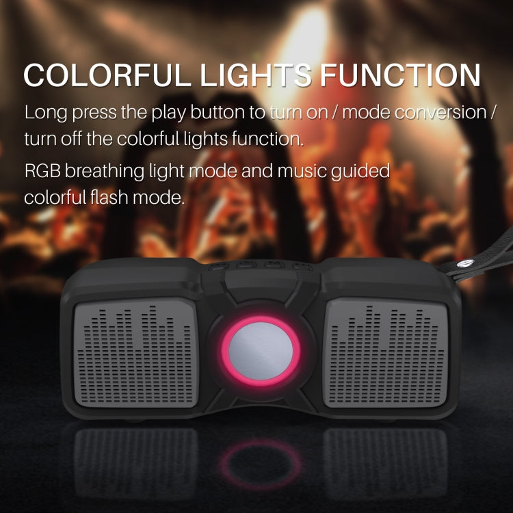 New Rixing NR-9011 Bluetooth 5.0 Portable Outdoor Wireless Bluetooth Speaker(Grey) - Desktop Speaker by NewRixing | Online Shopping UK | buy2fix