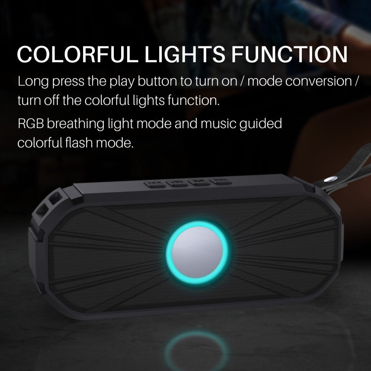 New Rixing NR-9012 Bluetooth 5.0 Portable Outdoor Wireless Bluetooth Speaker(Grey) - Desktop Speaker by NewRixing | Online Shopping UK | buy2fix