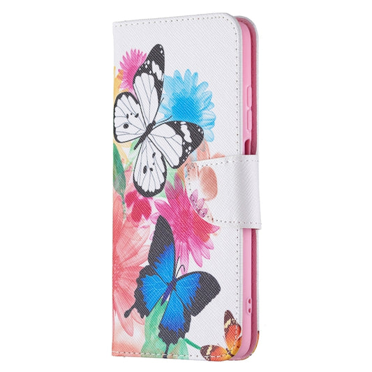 For Xiaomi Redmi 10 Colored Drawing Pattern Horizontal Flip Leather Case with Holder & Card Slots & Wallet(Butterflies) by buy2fix