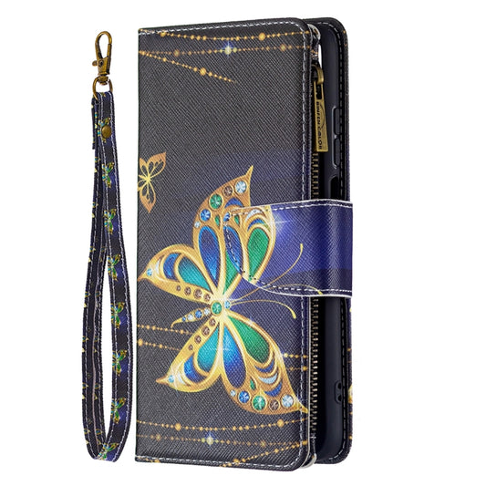 For Xiaomi Redmi 10 Colored Drawing Pattern Zipper Horizontal Flip Leather Case with Holder & Card Slots & Wallet(Big Butterfly) by buy2fix