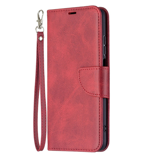For Xiaomi Redmi 10 Retro Lambskin Texture Pure Color Horizontal Flip PU Leather Case with Holder & Card Slots & Wallet & Lanyard(Red) by buy2fix
