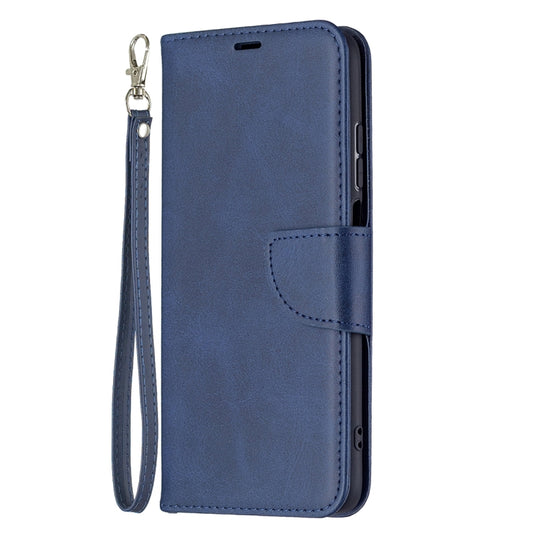 For Xiaomi Redmi 10 Retro Lambskin Texture Pure Color Horizontal Flip PU Leather Case with Holder & Card Slots & Wallet & Lanyard(Blue) by buy2fix