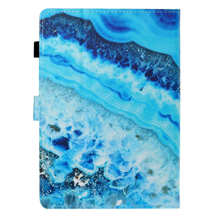 7 inch Universal Colored Drawing Horizontal Flip PU Leather Case with Holder & Card Slot(Blue Marble) - 7 inch by buy2fix | Online Shopping UK | buy2fix