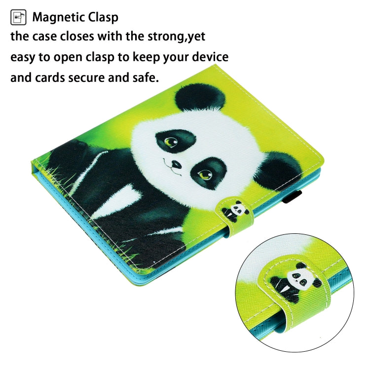 10 inch Universal Colored Drawing Horizontal Flip PU Leather Case with Holder & Card Slot(Panda) - 10 - 11 inch by buy2fix | Online Shopping UK | buy2fix
