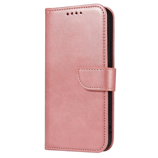 For iPhone 12 / 12 Pro Calf Texture Buckle Horizontal Flip Leather Case with Holder & Card Slots & Wallet(Rose Gold) by buy2fix
