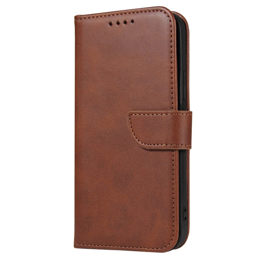 For iPhone 12 / 12 Pro Calf Texture Buckle Horizontal Flip Leather Case with Holder & Card Slots & Wallet(Brown) by buy2fix