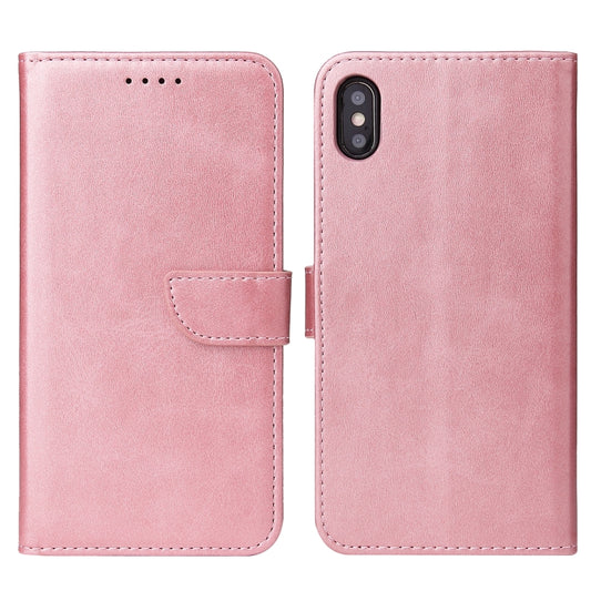 For iPhone XS Max Calf Texture Buckle Horizontal Flip Leather Case with Holder & Card Slots & Wallet(Rose Gold) by buy2fix