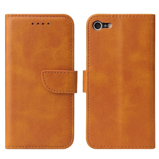 For iPhone SE 2022 / SE 2020 / 8 / 7 Calf Texture Buckle Horizontal Flip Leather Case with Holder & Card Slots & Wallet(Khaki) by buy2fix