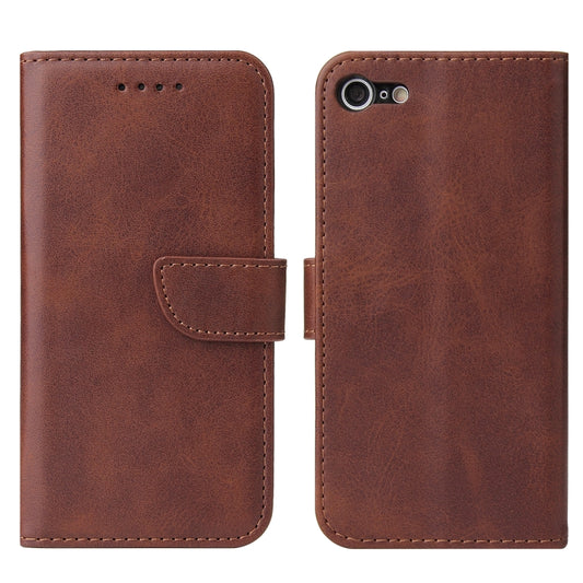 For iPhone SE 2022 / SE 2020 / 8 / 7 Calf Texture Buckle Horizontal Flip Leather Case with Holder & Card Slots & Wallet(Brown) by buy2fix