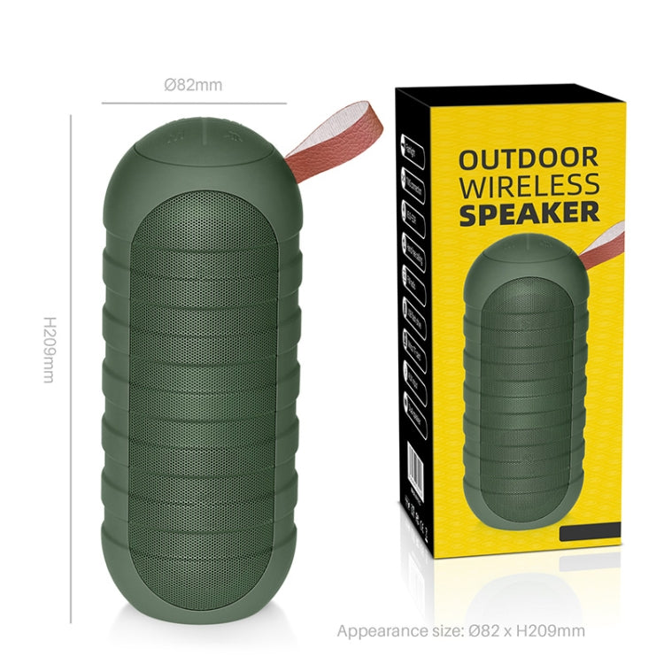 NewRixing NR-3025 TWS Outdoor Portable Splashproof Bluetooth Speaker with Flashlight Function(Red) - Desktop Speaker by NewRixing | Online Shopping UK | buy2fix