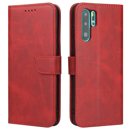For Huawei P30 Pro Calf Texture Buckle Horizontal Flip Leather Case with Holder & Card Slots & Wallet(Red) by buy2fix