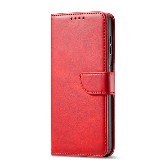 For Samsung Galaxy S21+ 5G Calf Texture Buckle Horizontal Flip Leather Case with Holder & Card Slots & Wallet(Red) by buy2fix