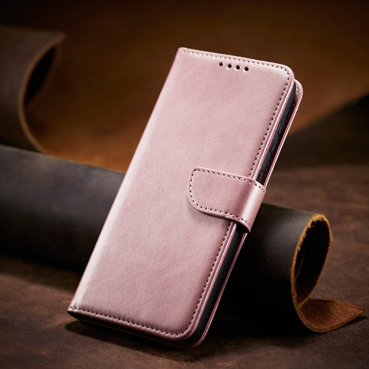 For Samsung Galaxy A22 5G Calf Texture Buckle Horizontal Flip Leather Case with Holder & Card Slots & Wallet(Rose Gold) by buy2fix