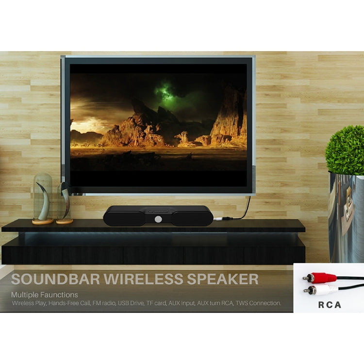 NewRixing NR-4017A TWS Graffiti Soundbar Bluetooth Speaker with Knob(Music Melody) - Desktop Speaker by NewRixing | Online Shopping UK | buy2fix