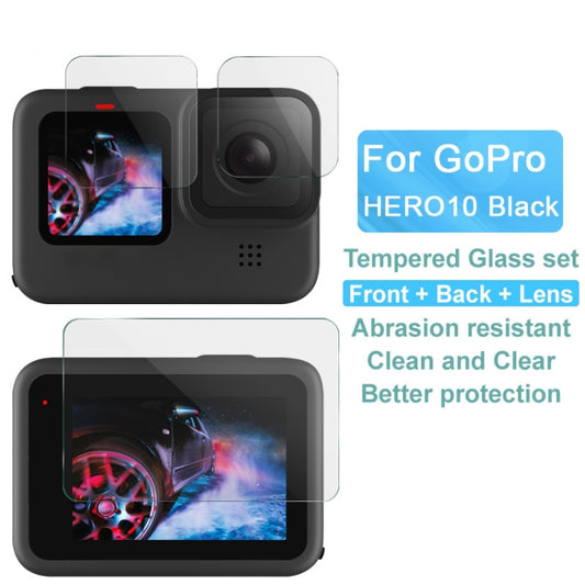 For GoPro HERO10 Black IMAK 3 in 1 Camera Lens and Screen Tempered Glass Film by imak