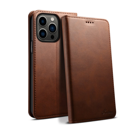 For iPhone 13 Pro Max Calf Texture Horizontal Flip Leather Case with Holder & Card Slots & Wallet (Brown) by buy2fix
