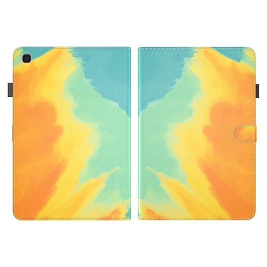 For Samsung Galaxy Tab A 10.1 2019 T515 / T510 Voltage Watercolor Pattern Skin Feel Magnetic Horizontal Flip PU Leather Case with Holder & Card Slots & Photo Frame(Autumn Leaves) by buy2fix