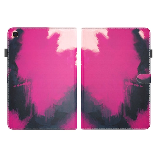 For Samsung Galaxy Tab A 10.1 2019 T515 / T510 Voltage Watercolor Pattern Skin Feel Magnetic Horizontal Flip PU Leather Case with Holder & Card Slots & Photo Frame(Berry) by buy2fix