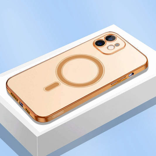 For iPhone 12 Pro Classic Electroplating Shockproof Magsafe Case(Gold) by buy2fix