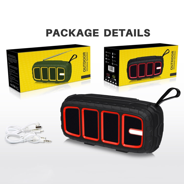 NewRixing NR-5018 Outdoor Portable Bluetooth Speaker, Support Hands-free Call / TF Card / FM / U Disk(Blue+Black) - Desktop Speaker by NewRixing | Online Shopping UK | buy2fix