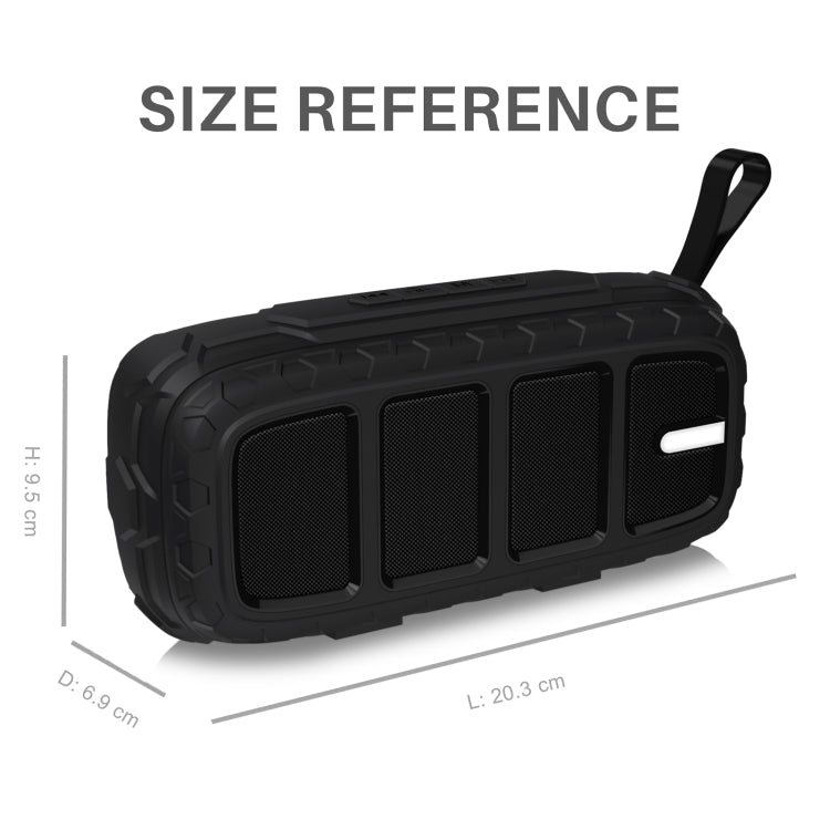NewRixing NR-5018 Outdoor Portable Bluetooth Speaker, Support Hands-free Call / TF Card / FM / U Disk(Black+Red) - Desktop Speaker by NewRixing | Online Shopping UK | buy2fix