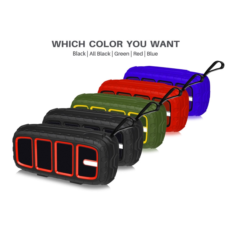 NewRixing NR-5018 Outdoor Portable Bluetooth Speaker, Support Hands-free Call / TF Card / FM / U Disk(Red+Black) - Desktop Speaker by NewRixing | Online Shopping UK | buy2fix