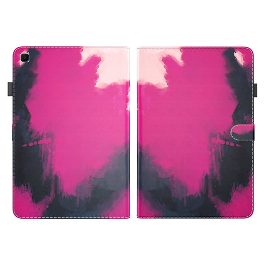 For Samsung Galaxy Tab S6 Lite 10.4 inch P610 / P615 Voltage Watercolor Pattern Skin Feel Magnetic Horizontal Flip PU Leather Case with Holder & Card Slots & Photo Frame & Sleep / Wake-up Function(Berry) by buy2fix
