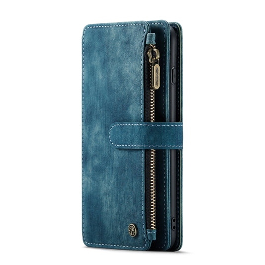 CaseMe-C30 PU + TPU Multifunctional Horizontal Flip Leather Case with Holder & Card Slot & Wallet & Zipper Pocket For iPhone 8 Plus & 7 Plus & 6 Plus(Blue) by CaseMe