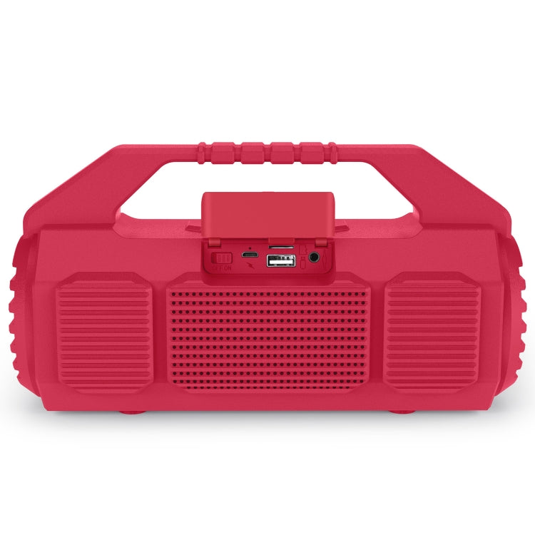 NewRixing NR-4025P with Screen Outdoor Splash-proof Water Portable Bluetooth Speaker, Support Hands-free Call / TF Card / FM / U Disk(Red) - Desktop Speaker by NewRixing | Online Shopping UK | buy2fix