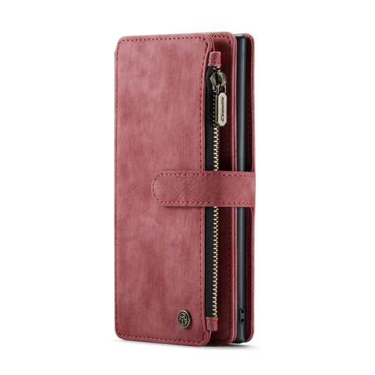 For Samsung Galaxy Note10+ CaseMe-C30 PU + TPU Multifunctional Horizontal Flip Leather Case with Holder & Card Slot & Wallet & Zipper Pocket(Red) - Galaxy Phone Cases by CaseMe | Online Shopping UK | buy2fix