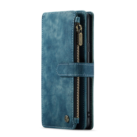 For Samsung Galaxy S9+ CaseMe-C30 PU + TPU Multifunctional Horizontal Flip Leather Case with Holder & Card Slot & Wallet & Zipper Pocket(Blue) by CaseMe