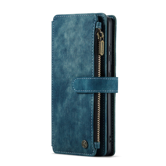 For Samsung Galaxy S21 5G CaseMe-C30 PU + TPU Multifunctional Horizontal Flip Leather Case with Holder & Card Slot & Wallet & Zipper Pocket(Blue) by CaseMe